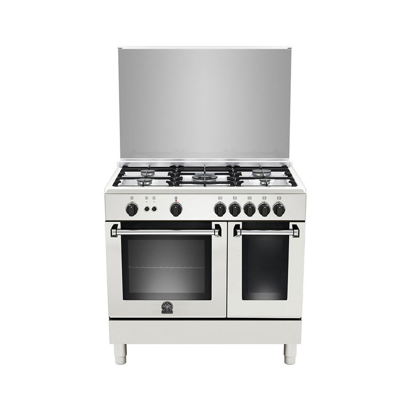 La Germania Americana C Line Gas Giant 90x60cm 4 Burners+1 Triple Ring 4kw Burner White - AMP5C81CW