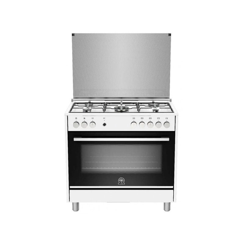 La Germania Futura D Line Gas 90x60cm 4 Burners+1 Triple Ring 4KW Burner 142L Oven White - TUS95C31DW