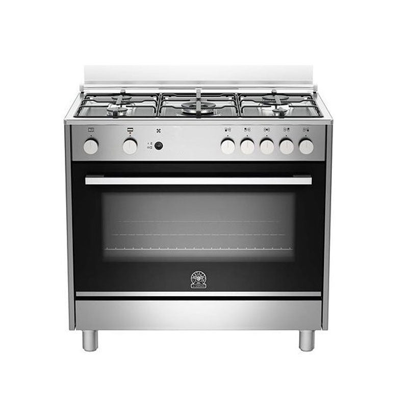 La Germania Futura D Line Gas 90x60cm 4 Burners+1 Triple Ring 4KW Burner 142L Oven Stainless Steel - TUS95C31DX