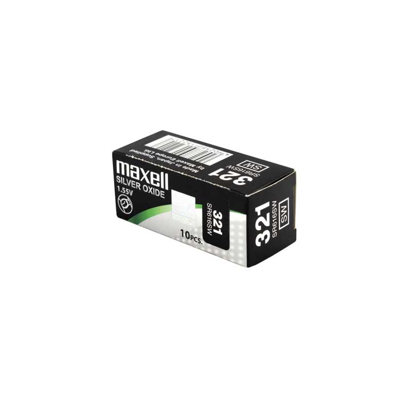Maxell Mercury Free Batteries SR616SW (321), Pack of 10