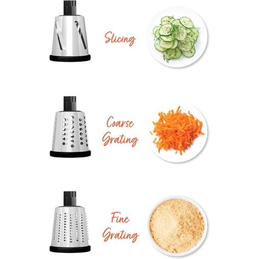 Nutricook NC-RG150 3-In-1 Grater – Essentials, Slice, Coarse Grate & Fine Grate