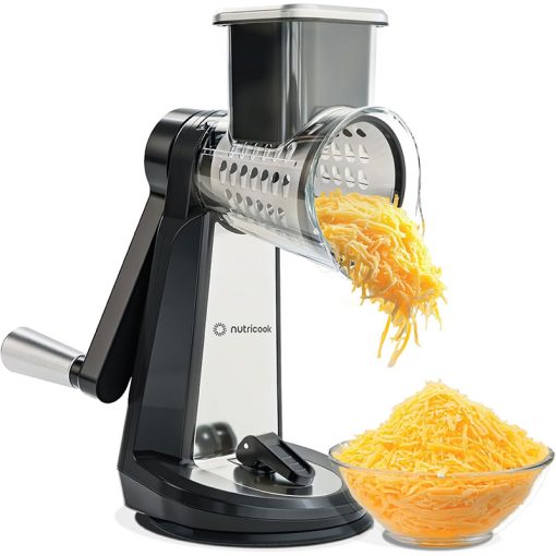 Nutricook NC-RG150 3-In-1 Grater – Essentials, Slice, Coarse Grate & Fine Grate