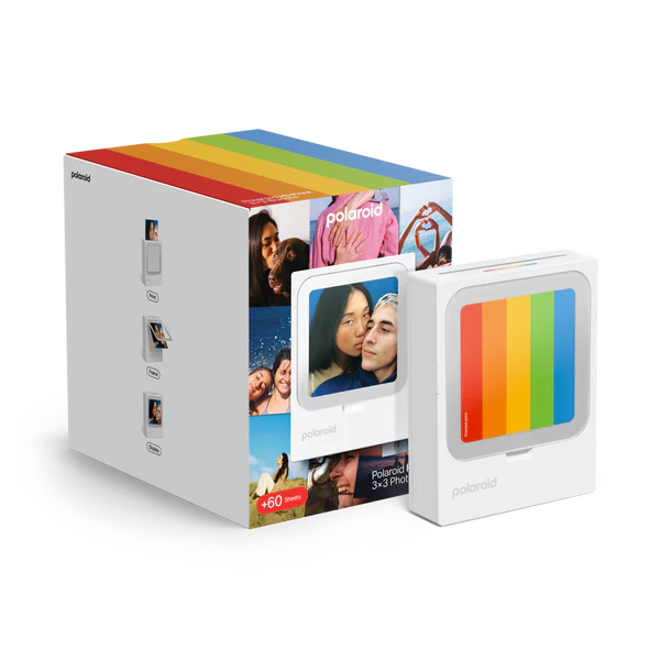 POLAROID Hi Print 3x3 Pocket Photo Printer White + 60 Sheet Bundle