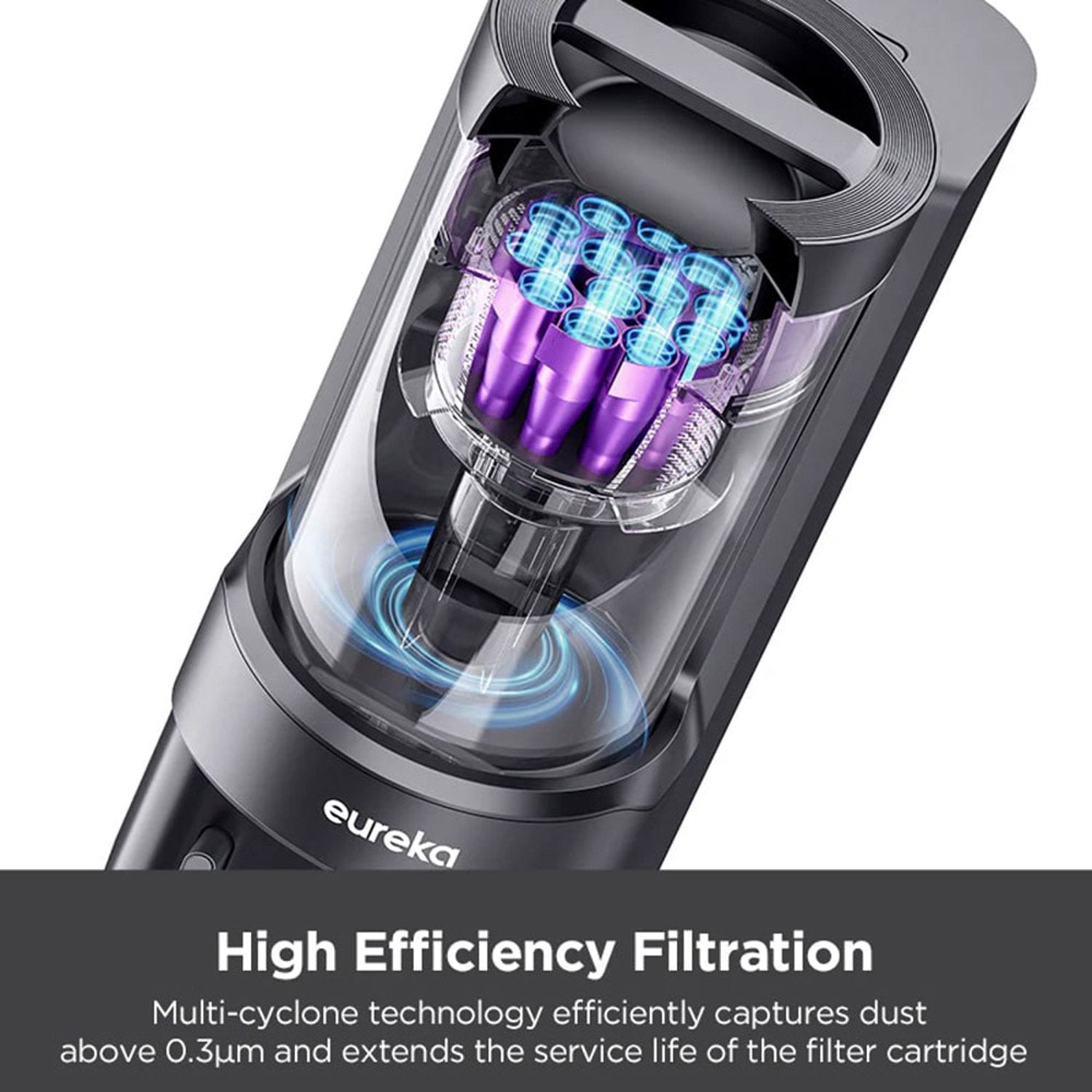 Eureka Robotic Vacuum Cleaner Black/Purple NER E10s