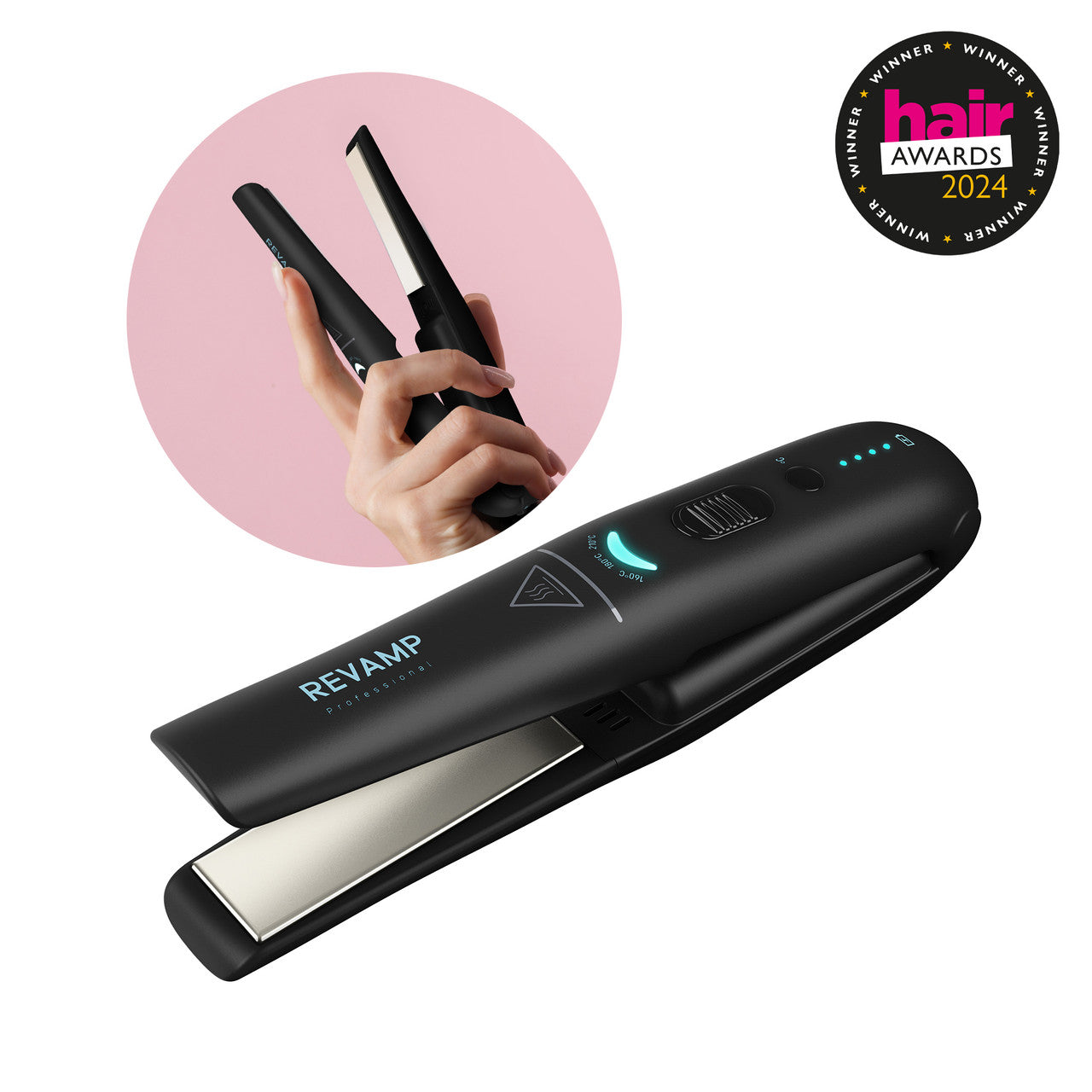 Revamp Liberate Cordless Compact Ceramic Hair Straightener