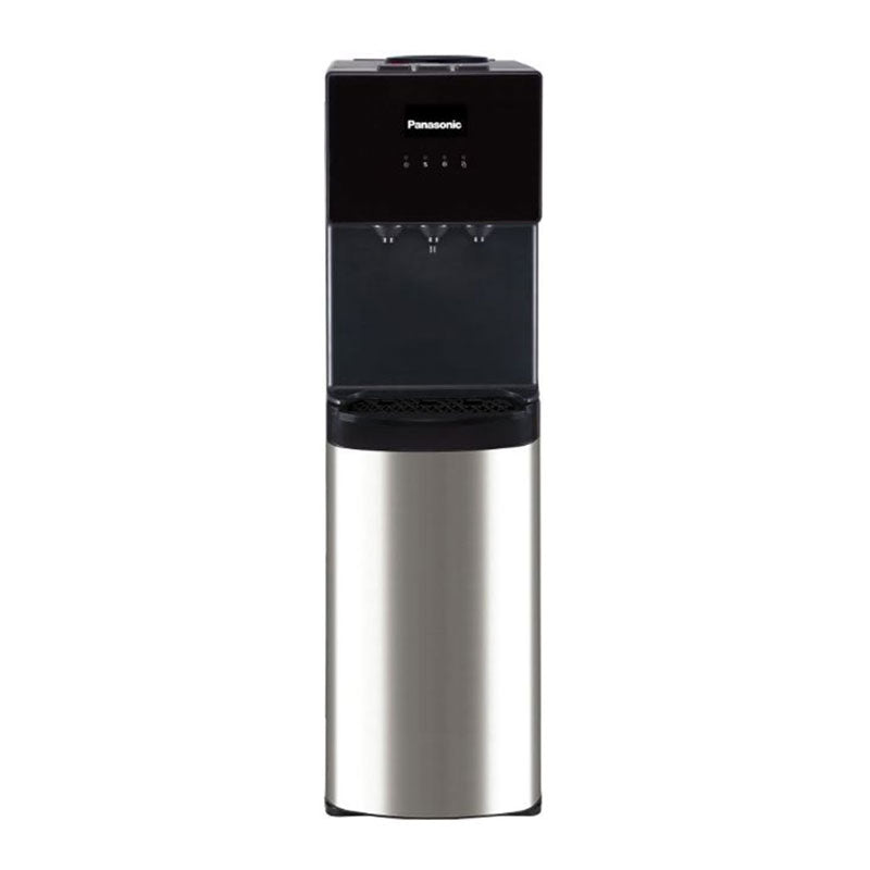 PANASONIC WATER DISPENSER ,TOP LOADING,HOT-COLD & NORMAL WATER, CHILD SAFETY LOCK , BLACK AND STAINLESS STEEL
