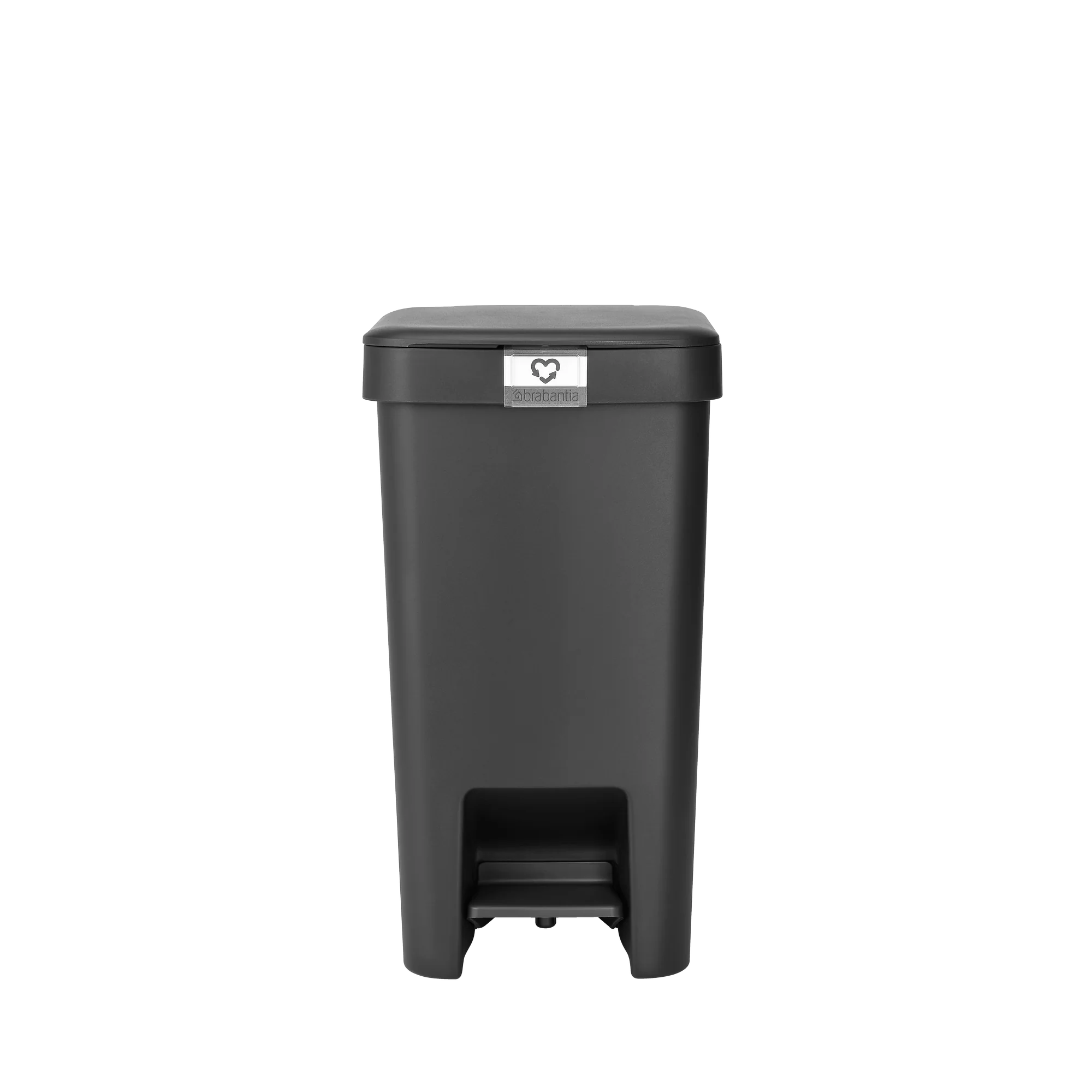 Brabantia StepUp Pedal Bin from Recycled Plastic -25 Liters, Dark Grey