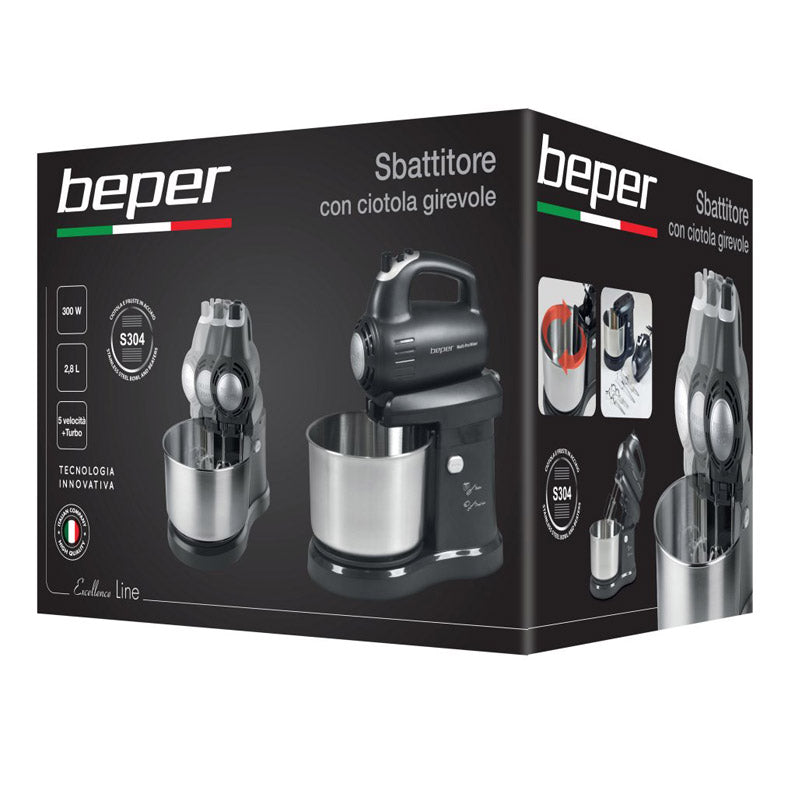 Beper Swing Mixer With Rotating Bowl