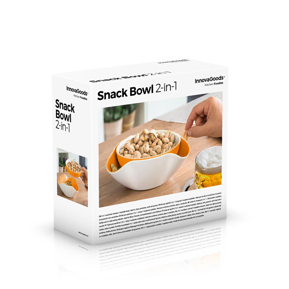 InnovaGoods 2-In-1 Snack Bowl 2 Pieces, V0101112