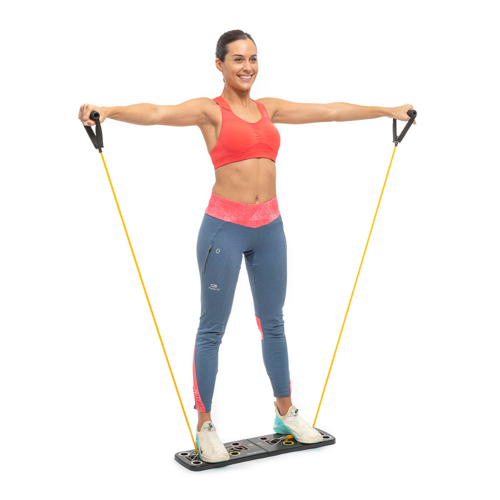 InnovaGoods Push-Up Board With Resistance Bands And Exercise Guide Pulsher, V0103181