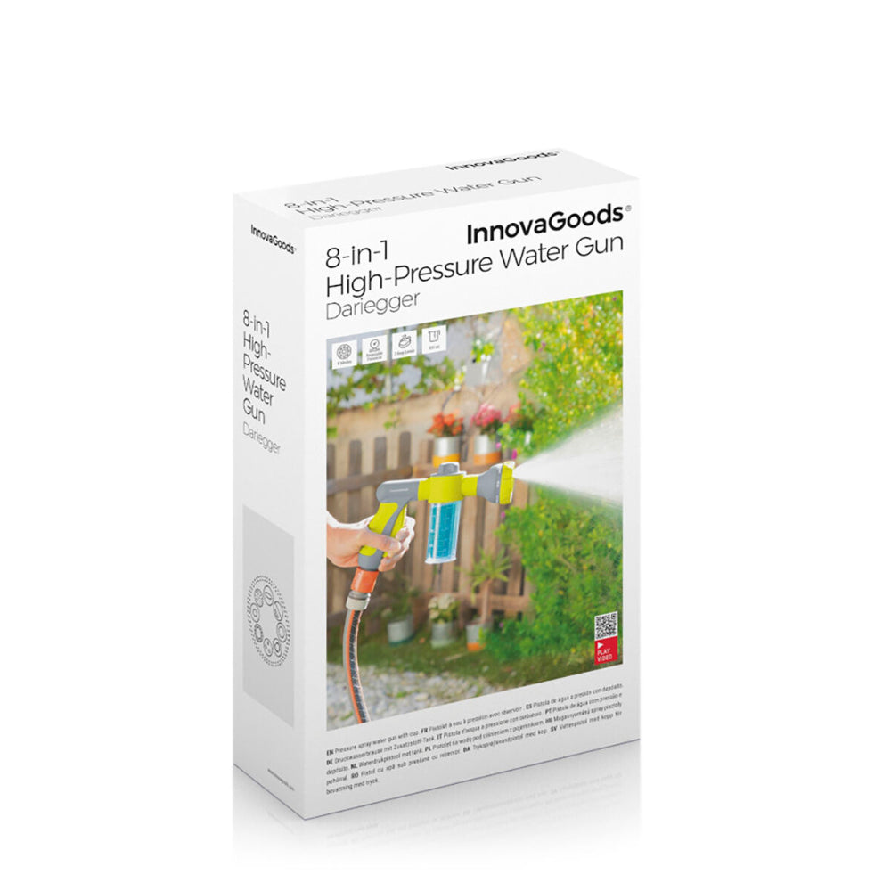 InnovaGoods 8-In-1 High Pressure Water Gun With Tank Dariegger, V0103500