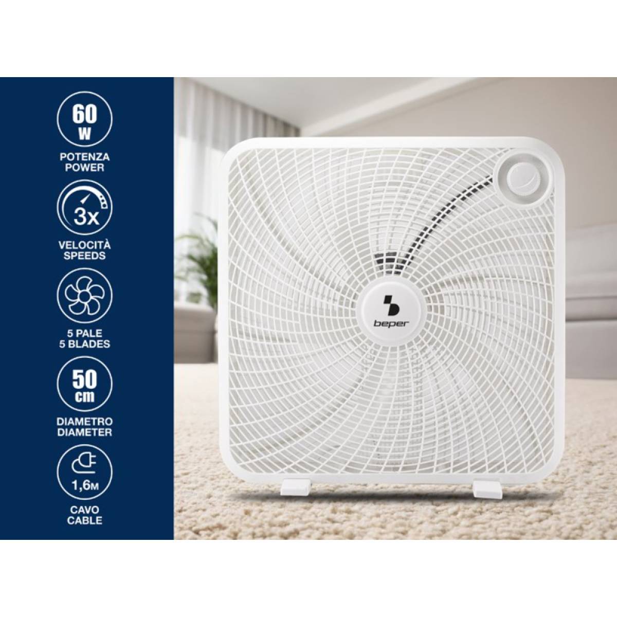 Beper Box Fan 50cm, P206ven550