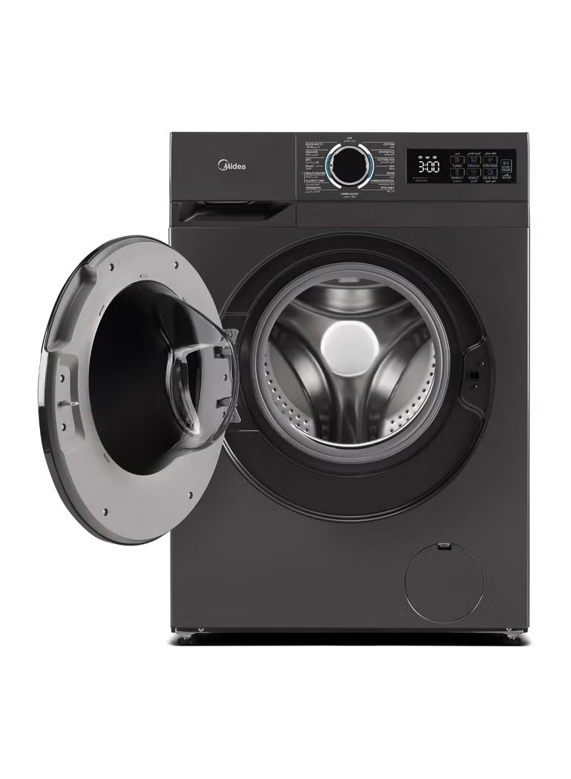 Midea MF110W80B/TGCC 8KG Front Load Inverter Washing Machine 1400RPM Steam HealthGuard Turbo Wash