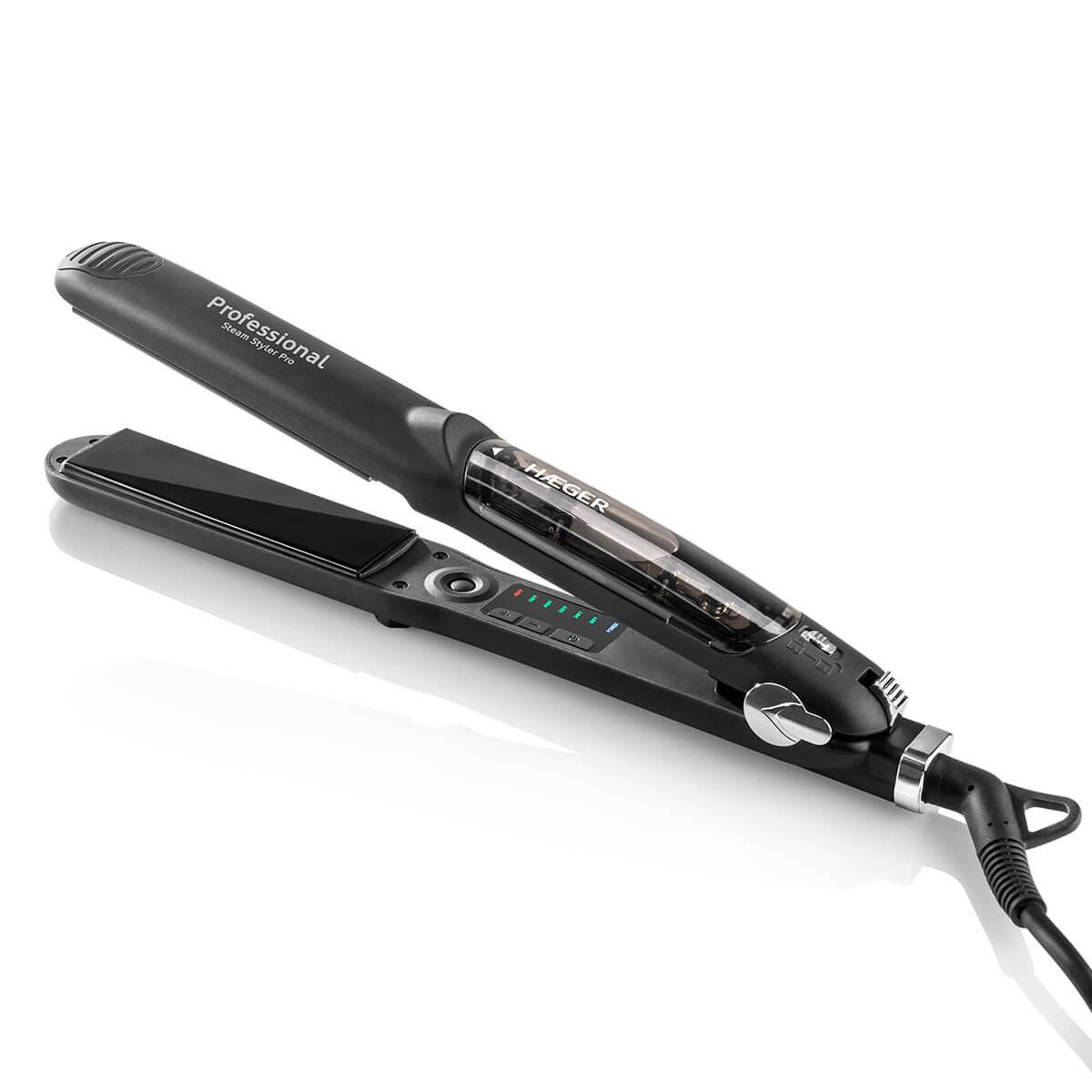 Haeger Hair Straightener Steam Styler Pro – Steam System, Titanium, 140ºC to 230ºC