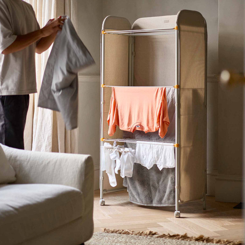 Joseph Joseph Eclipse™ 3-tier Ecru Clothes Airer with Screen