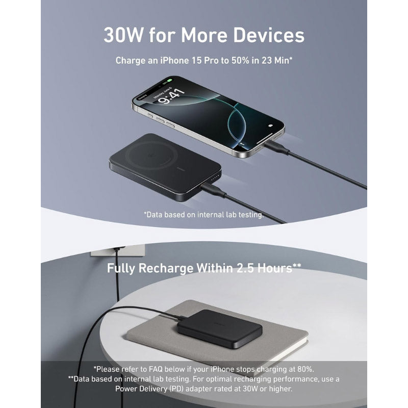 Anker MagGo Power Bank (10K, Slim) Black