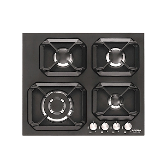 Lofra Hob Urano HLNM6G0/GC26 Black Steel 60 cm Gas Hobs