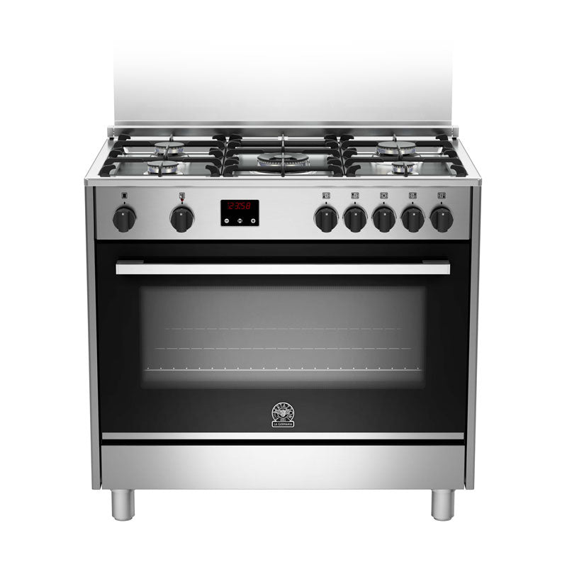 La Germania Americana A Line Gas Giant 90x60cm 4 Burners+1 Triple Ring 4kw Burner Black - AMS95C81AN
