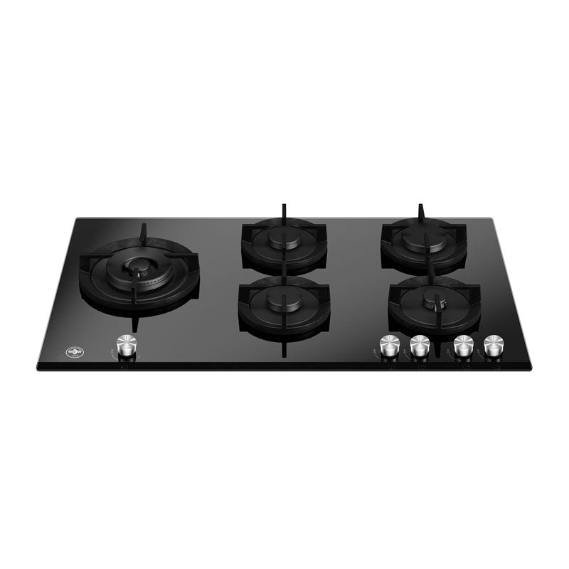 La Germania Built-in 90cm Hob , 4+1 triple gas burner (4KW)- Black With Aluminium Frame - P905LLAGGN