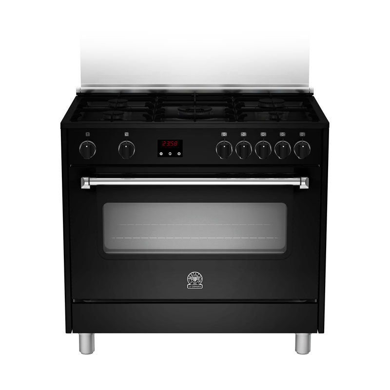 La Germania Americana C Line Gas Giant 90x60cm 4 Burners+1 Triple Ring 4kw Burner Black - AMS95C81CBN