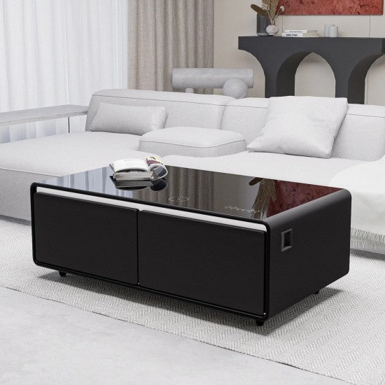 EchoChill Smart Coffee Table with Fridge & Bluetooth Speaker