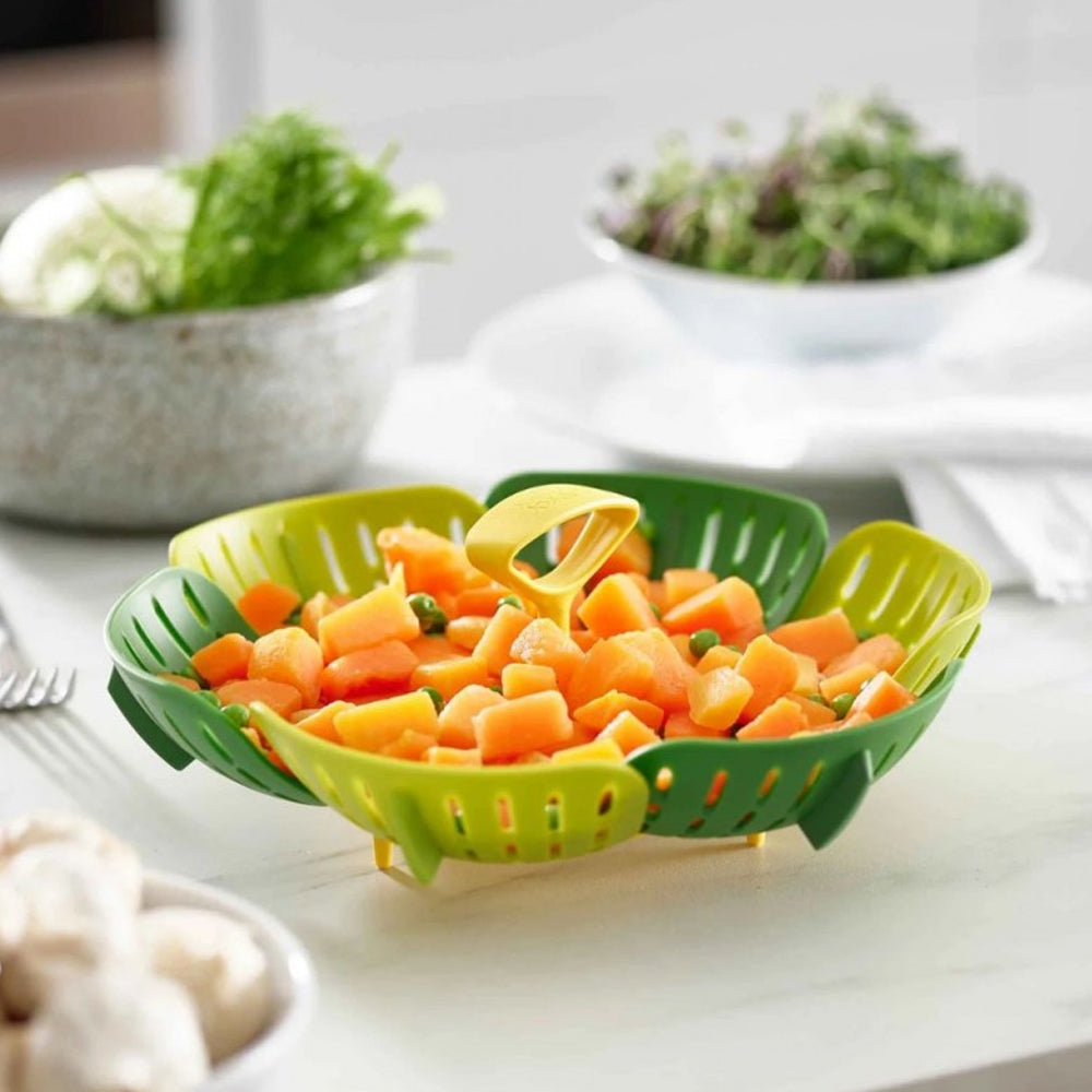 Joseph Joseph Duo 45035-JJ Green Folding Basket Steamer "O"