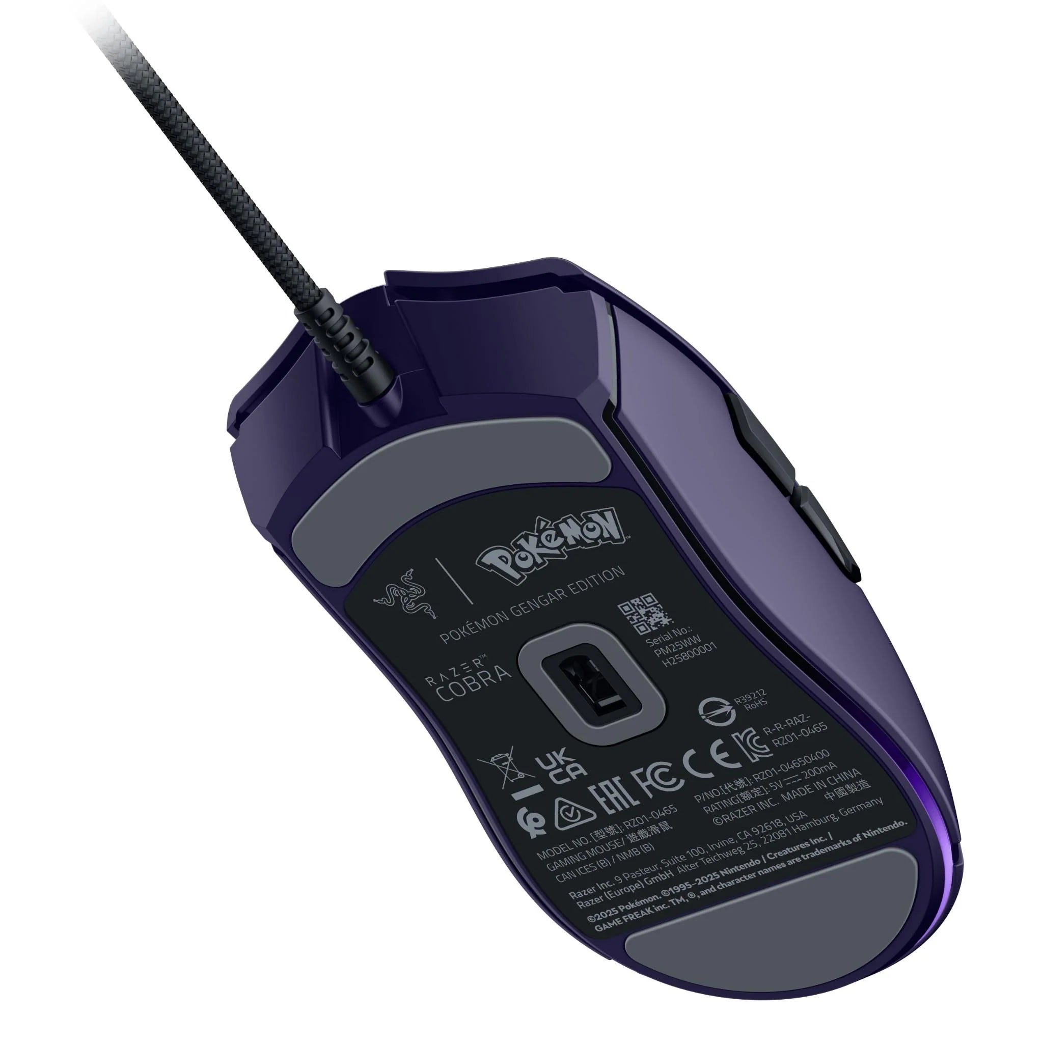 Razer Cobra Pokémon Gengar Edition Customizable Wired Gaming Mouse