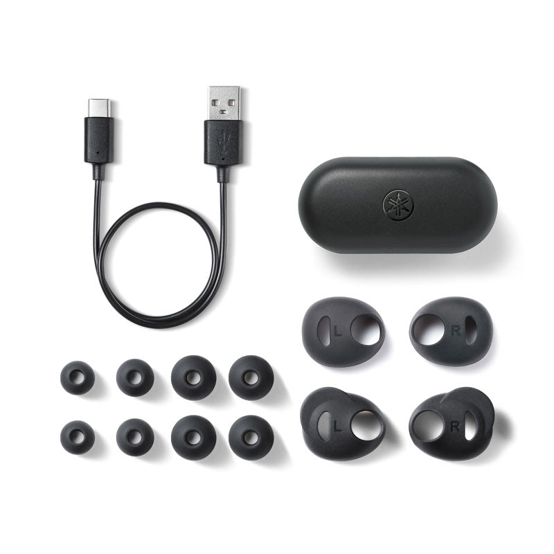 Yamaha Truly Wireless Earphones Water Resistant IPX5 Black - TW-E3A