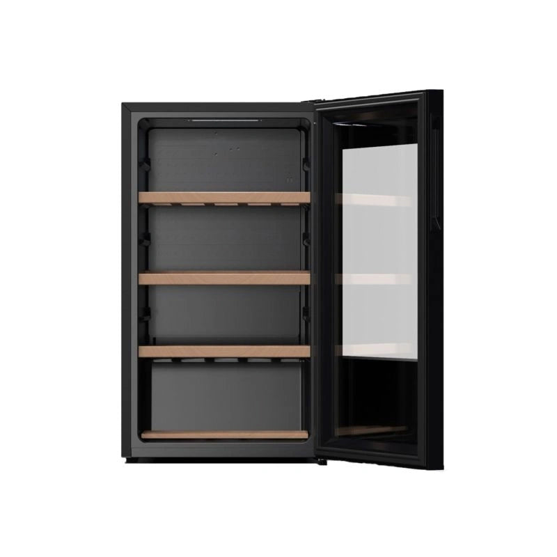 Hisense RW122N4ASU Single Zone Wine Cooler with 34 Bottles Capacity,Wooden Shelves and Electronic Temperature Control,Reversible Door Option