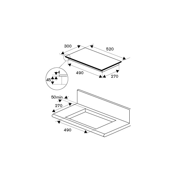La Germania - 30 cm vitroceramic hob
