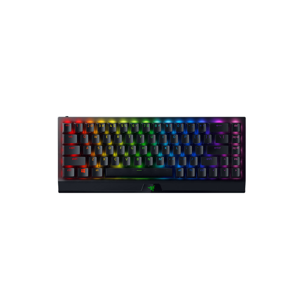 Razer - BlackWidow V3 Mini Hyperspeed Phantom Edition 65% Wireless Mechanical Yellow Linear Switch Gaming Keyboard - Black