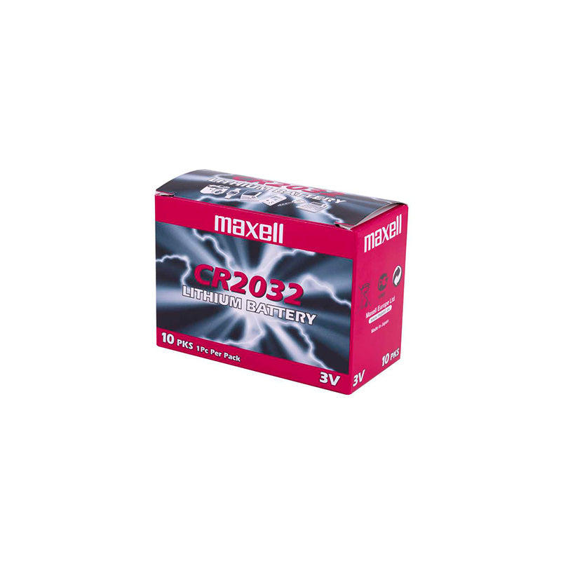 Maxell Coin Cell Batteries CR2032, Pack of 10