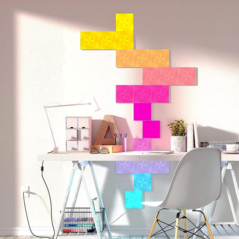 NanoLeaf Canvas Square White Expansion 9 Pack Touch and Rhythm Sensitive LED Light Panels