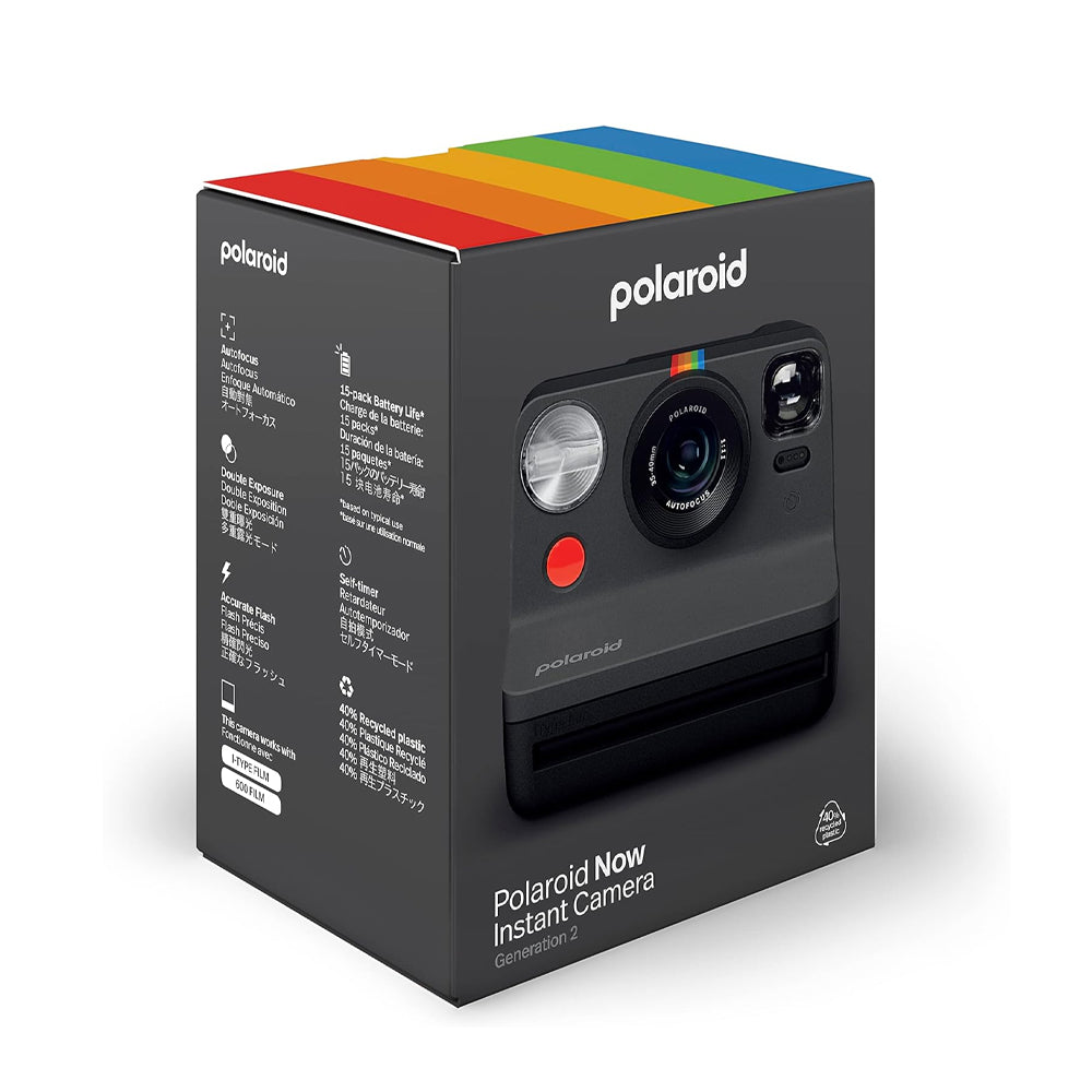 Polaroid Now 2nd Generation I-Type Instant Film Camera - Black