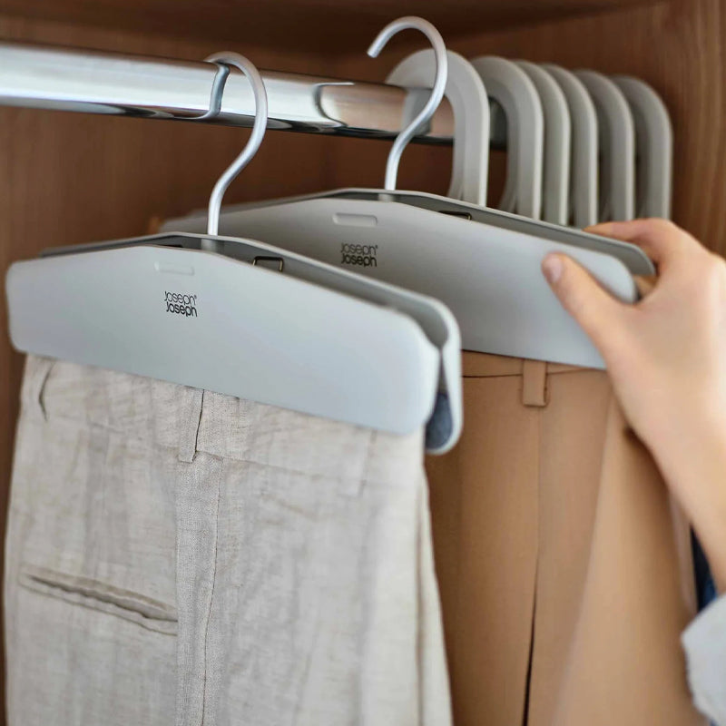 Joseph Joseph Orderly™ Easy-grip Set of 2 Ecru Skirt & Trouser Hangers