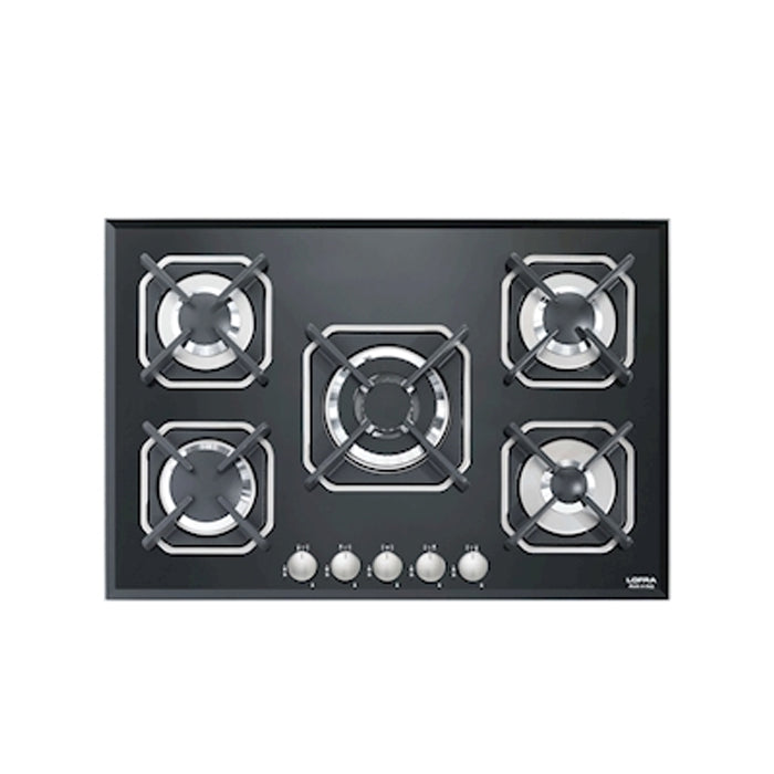 Lofra Hob Sirio HGN7E0/GC26 Black Glass 75 cm Gas Hobs