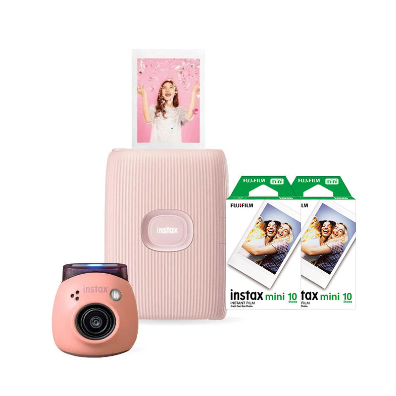 Fujifilm Instax PAL Digital Camera with Mini Link 2 Printer and 2 Pack of 10 Sheets Bundle