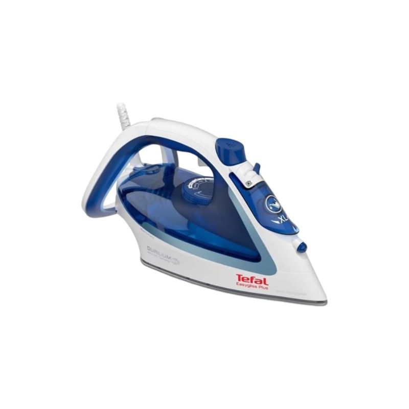 TEFAL Steam Iron | Easygliss Durilium Airglide Soleplate Iron Steamer | 2400 W