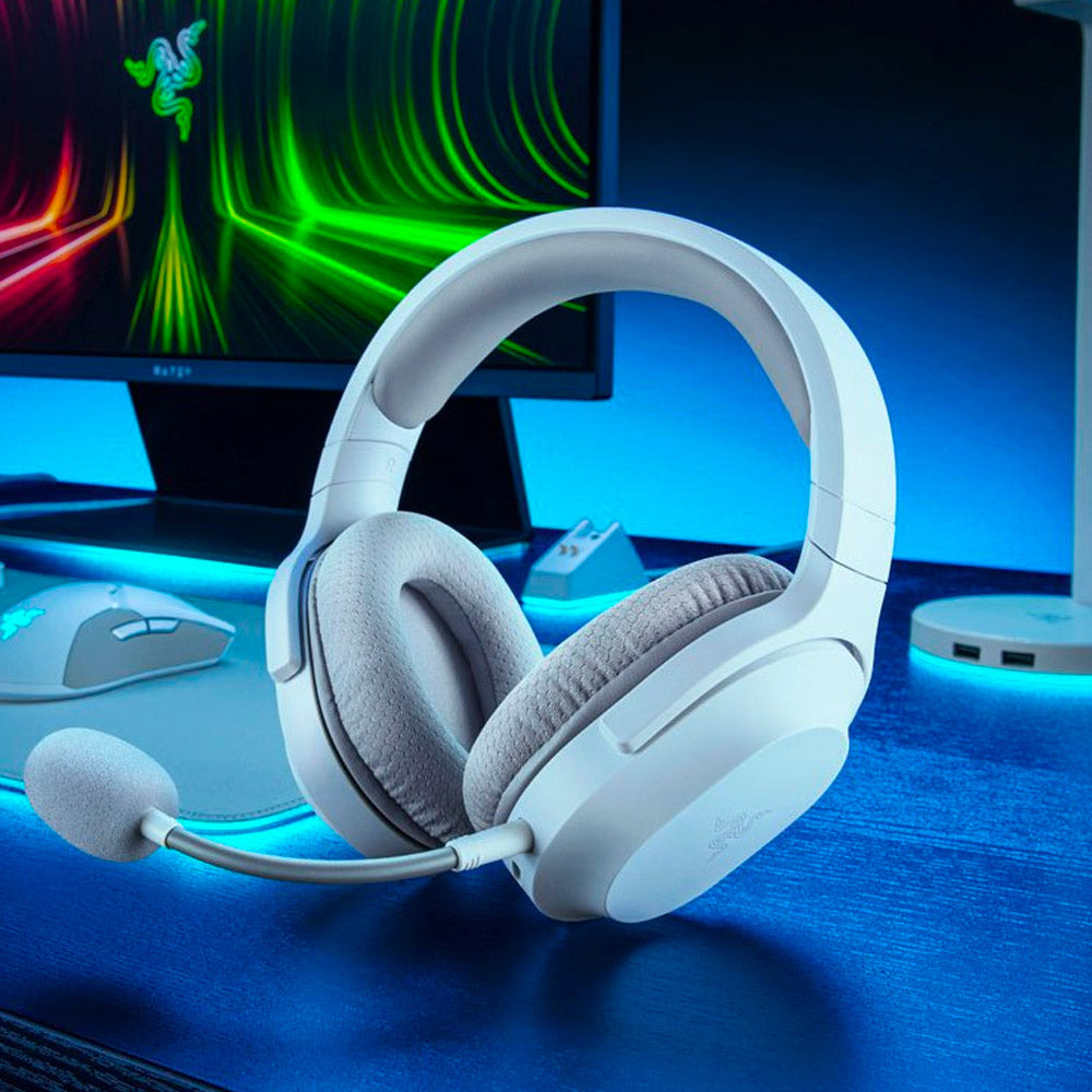 Razer - Barracuda X 2022 Edition Wireless Stereo Gaming Headset for PC, PS5, PS4, Switch, and Mobile - Mercury White