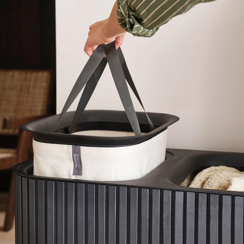 Joseph Joseph Tota Luxe 90L Black Laundry Separation Basket