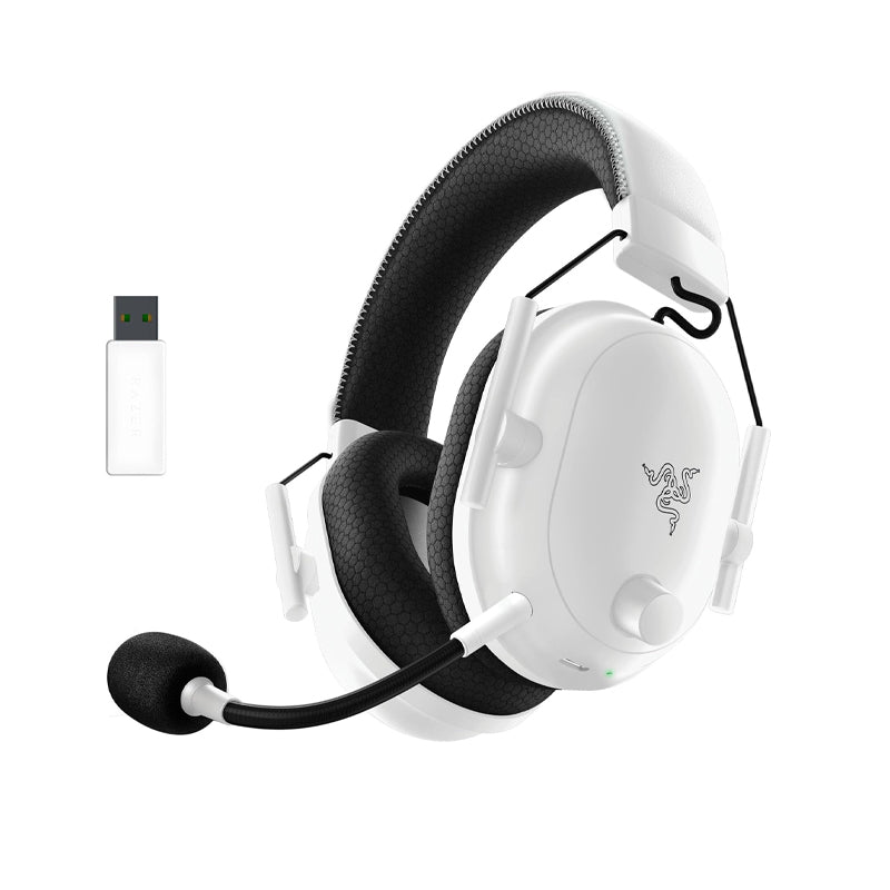 Razer BlackShark V2 Pro Wireless Gaming Headset: THX 7.1 Spatial Surround Sound - 50mm Drivers - Detachable Mic - for PC, PS5, PS4, Switch, White