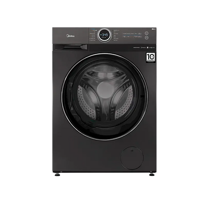 Midea Front Loading Washing Machine, BLDC Motor, Bright LED Indicator, Health Guard, Steam, Washer and Dryer, 1400 RPM, Load 8/6, White