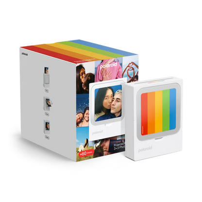 POLAROID Hi Print 3x3 Pocket Photo Printer White + 60 Sheet Bundle