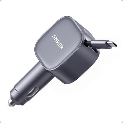 Anker Nano Car Charger 75W USB-C Port Built-In Retractable