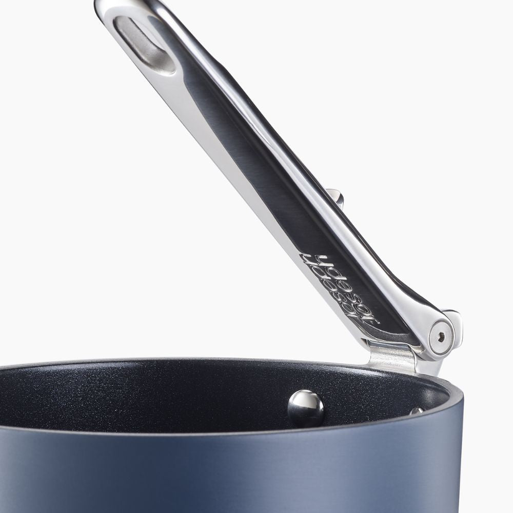 Joseph Joseph Space Folding Handle Ceramic Non-stick 15cm Blue Saucepan & Lid