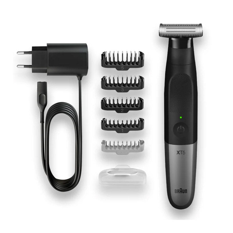 Braun Series X XT5100 Wet & Dry all-in-one tool with 5 attachments, black / silver