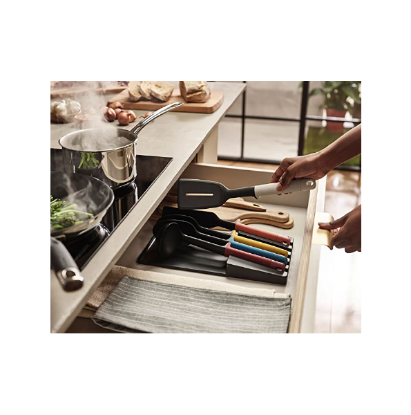 Joseph Joseph Elevate Utensils in Drawer Store Set of 5 Kitchen Utensils Storage and Organization, Multicolor