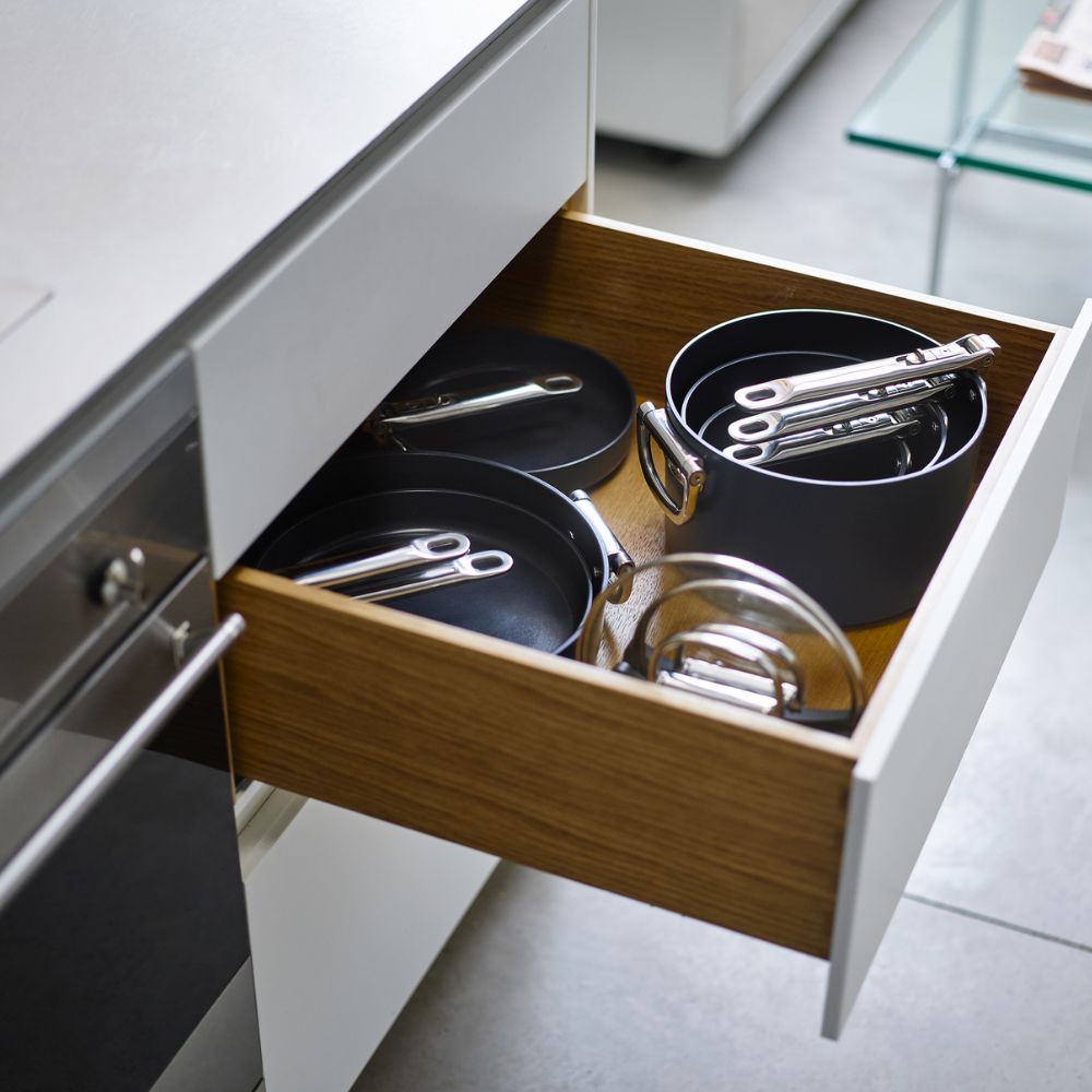 Joseph Joseph Space Folding Handle Ceramic Non-stick 15cm Blue Saucepan & Lid