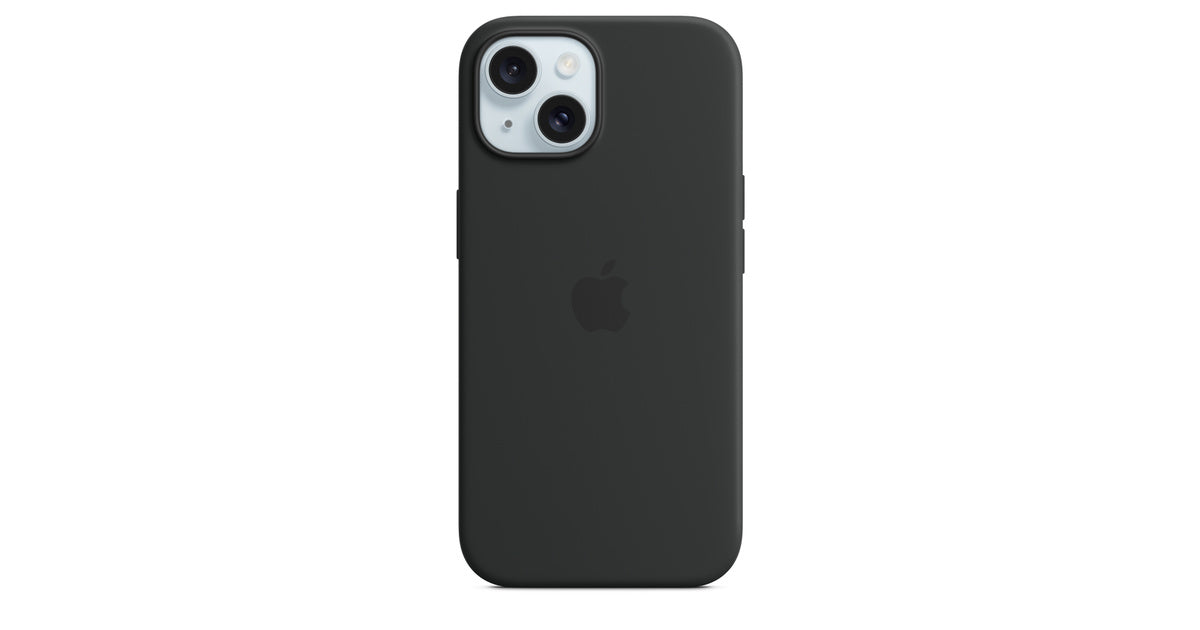 iPhone 15 Silicone Case Black with MagSafe