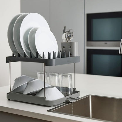 Joseph Joseph Duo 2-Tier Dish Rack - Grey